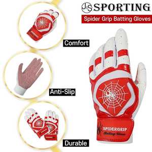Gants de frappeur de baseball en cuir personnalisés Pro Grip, légers et durables pour hommes, femmes et jeunes - Product Image 4