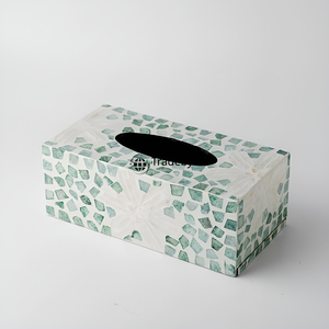Caja de Pañuelos de Papel de Primera Calidad con Diseño de Flores Grabadas, Elegante Soporte Hecho a Mano para Uso Festivo en el Hogar, Regalo Tradebyd - Product Image 5
