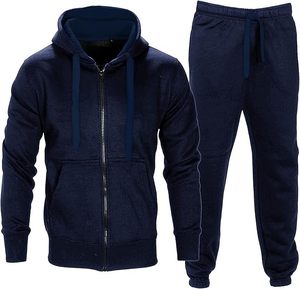 Chándal de algodón 100% acolchado con estampado de invierno, traje de jogging, cómodo, transpirable, deportivo, cálido, Sudadera con capucha de manga larga de 2 piezas - Product Image 2