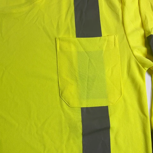 Camisa de alta visibilidad reflectante de trabajo al aire libre de estilo simple naranja fluorescente - Product Image 5