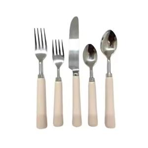 Ensemble de couverts en acier inoxydable écologique de qualité supérieure avec manche en métal de designer, lavable au lave-vaisselle, pour les occasions spéciales et les repas quotidiens - Product Image 2