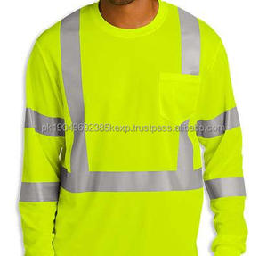 Camisetas de Trabajo de Alta Visibilidad de Secado Rápido, Camisetas de Trabajo Fluorescentes Amarillas Transpirables de Manga Larga para Hombre y Mujer - Product Image 2