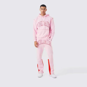 Conjunto de chándal personalizado para hombre, chándal de algodón grueso para hombre, conjunto de pantalones de chándal y Sudadera con capucha - Product Image 1