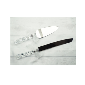 เซิร์ฟเวอร์เค้กเหล็กพร้อมแผ่นจับอะคริลิค เซิร์ฟเวอร์เค้กสั่งทําพิเศษและเครื่องมือตัดเค้ก 2 ขนาด - Product Image 4