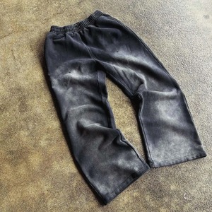 <b>High</b> Quality Casual Canvas Sun Fade Baggy Sweatpants Wide Leg Stacked Acid Washed <b>Trousers</b> <b>Elastic</b> <b>Waist</b> Straight Fit Men's Sale - Product Image 3