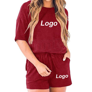 ชุดเสื้อยืด2ชิ้นสำหรับผู้หญิงชุดออกกำลังกายสั้นแบบลำลองชุดสองชิ้น - Product Image 4