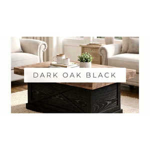 Rustic Square European Antique Coffee Table Durable MDF Wood in Walnut/Black/White 39.4 for Living Room Furniture - Product Image 2