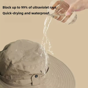 Sombrero de cubo de algodón 100% unisex con bordado 3D personalizado gorra de calle de protección solar para exteriores a la moda - Product Image 3