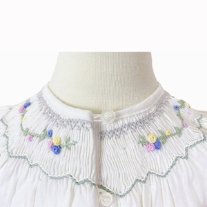 Ropa para niños, Ropa para Niñas, vestidos para niñas en verano, vestido ahumado para niñas, diseño personalizado corto de algodón blanco para niños - Product Image 3