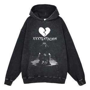 Sudaderas con capucha de lavado ácido de algodón 100% de alta calidad para hombres Impresión de logotipo personalizado Ropa de calle de gran tamaño para invierno Directo del fabricante - Product Image 4