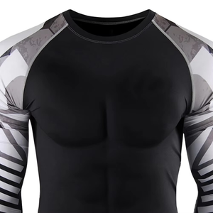 Protection Mens Clothing Quick Dry <b>Surf</b> Compression Sublimated Longsleeve Rashguard Mma Gym Rash Guard - Product Image 2