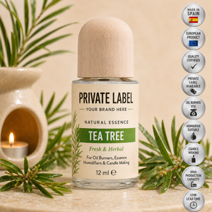 Esencia de Fragancia de Árbol de Té de Marca Privada 12ml OEM |   Aceite Aromático para Quemadores y Humidificadores |   España UE - Product Image 1