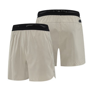 Custom Logo Mens Dry Fit Gym <b>Short</b> Quick-Dry Sportswear with Zipper <b>Pockets</b> and Drawstring Waistband - Product Image 2