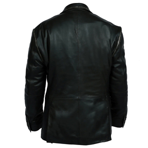 2024 nouvelle mode veste en cuir de qualité supérieure en gros Blazer Style vestes Slim Fit formel à capuche col léger hiver - Product Image 2