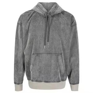 เสื้อฮู้ดสำหรับผู้ชายผ้าฝ้าย100% โอเวอร์ไซส์สไตล์วินเทจโอเวอร์ไซส์ - Product Image 1