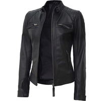 Veste en cuir unie pour femme, grande taille, hiver, respirante, coupe-vent, rembourrage en coton, fermeture éclair sur le devant, personnalisable – Meilleures ventes