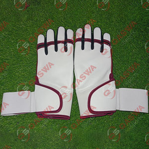 Customized Unisex Leather Baseball Batting Gloves Breathable Eco-Friendly Ambidextrous High Quality Durable Custom Color Logo - Product Image 1