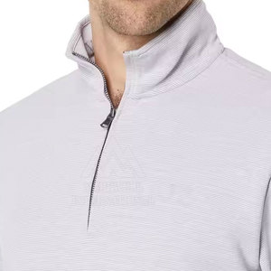 2025 haute qualité Logo personnalisé coton à manches longues demi Zipp sweat nouveau Design hommes demi Zipp sweat - Product Image 3