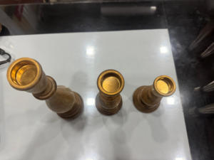 Decorative Wooden Pillar <b>Candle</b> <b>Stand</b> Hand Crafted Wood <b>Candle</b> Holders for Living Room, Table Centerpiece, Mango Wood <b>Stand</b> - Product Image 6