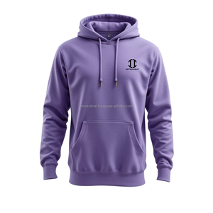 Custom Vintage Zipper-Up Oversized Fleece Men's Hoodie with Puff Printing Patchwork Design Breathable & Eco-Friendly <b>Fabric</b> - Product Image 2