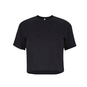 Vente directe d'usine de haute qualité femmes hauts courts décontracté Style court à la mode respirant 100% coton tricoté tissu débardeur - Product Image 4