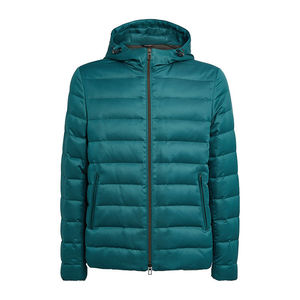 Chaqueta acolchada con cremallera de lona para exteriores ligera para hombre de gran tamaño impermeable con capucha a prueba de viento personalizado invierno suministro de fábrica a granel - Product Image 2