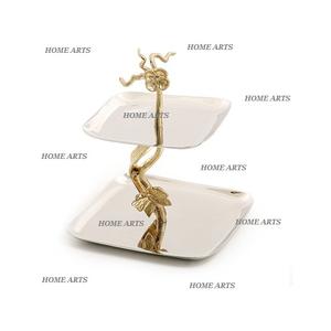 Support à gâteau à dessert en acier inoxydable à 2 niveaux, taille personnalisée, forme ronde, chocolat, en vrac - Product Image 3