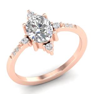 REYES superventas 925 Anillos de Compromiso de moissanita de plata esterlina lujo 14K 18K oro rosa solitario regalo de boda joyería - Product Image 2