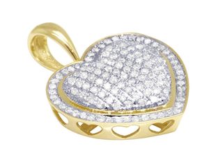 Mode Grand Pendentif Coeur Glacé avec Moissanite Diamants Hip Hop Bijoux Collier Charme - Product Image 2