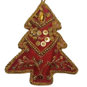 เครื่องประดับแบบแขวนติดผนังประดับด้วยลูกปัดเลื่อมงานปาร์ตี้รูปทรงต้นคริสต์มาสอุปกรณ์ตกแต่งรูปวงรีสุดพิเศษ - Product Image 2