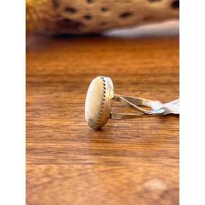 Harris Largo Howlite Sterling Silver Ring Size 8-Bezel Set <b>Fashion</b> Jewelry - Product Image 4