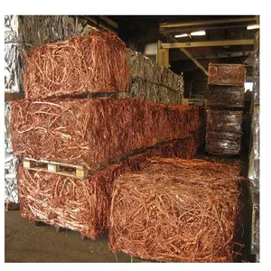 Productor y distribuidor de desechos de alambre de cobre, 99.999% para uso Industrial y 99.99% de pureza, lingote de cobre para exportación