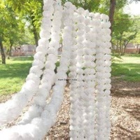 Guirnalda de Caléndulas Artificiales Color Caléndula Original, Decoración India, Graduación, Hecha a Mano, Poliéster Sintético, Impermeable, Hebras Largas