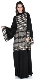Abaya negra de moda vendedora caliente con el último diseño para mujeres musulmanas - Product Image 2