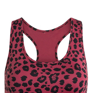 Soutien-gorge de sport léopard rose pour femme, vêtements de sport, fitness, gym, yoga, haut d'entraînement respirant et léger - Product Image 5