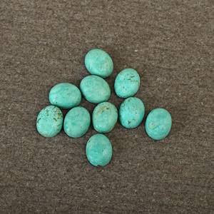 Tamaño personalizado forma ovalada verde cabujón suelto calibrado piedra preciosa Arizona turquesa Kingman piedras preciosas sueltas para la fabricación de joyas - Product Image 3