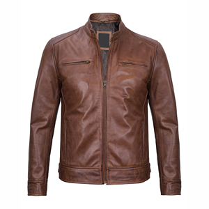 Veste en cuir personnalisée veste solide à manches longues pour homme | Veste en cuir de meilleure qualité pour hommes - Product Image 1