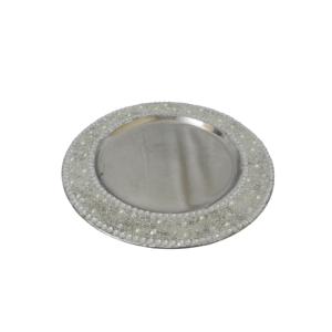 Platos de madera redondos de moda para servir, ideales para bodas, eventos y catering en fiestas de compromiso. - Product Image 5