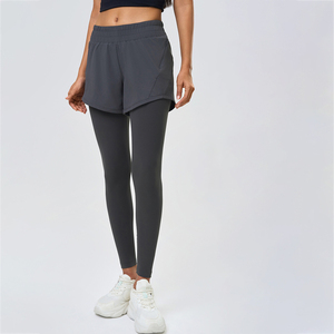 New Fashion Women Tight Pocket Butt Lift Two Pieces <b>Leggings</b> Running Workout Sports Gym Fitness Pants - Product Image 2