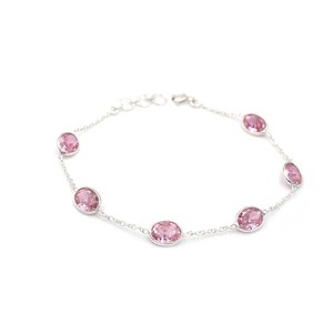 Kunzite สีชมพูโบฮีเมียนปรับได้925เงินสเตอร์ลิงแฮนด์เมดสร้อยข้อมือคริสเตียนอินเทรนด์ของขวัญแต่งงาน unisex - Product Image 5