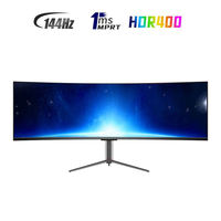 Moniteur de jeu incurvé d'usine de 49 pouces, résolution 5K, 120 Hz, écran LCD large, HDR 1 ms pour les joueurs sur PC