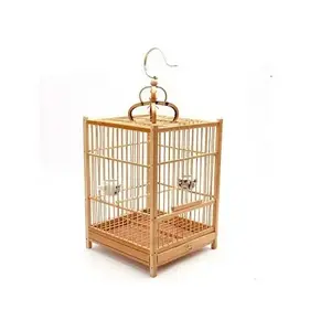 Vente chaude Cage à oiseaux finie en or rose pour la décoration intérieure Cage à oiseaux décorative de jardin et de ferme au taux de gros