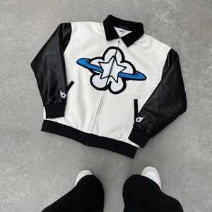 Hot New Mens Varsity Jacket College Baseball Bomber con mangas Bordado Letterman Style OEM - Product Image 4