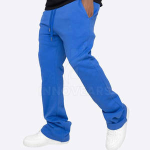 Pantalones de chándal acampanados informales de secado rápido para hombre, ropa de algodón sostenible - Product Image 1