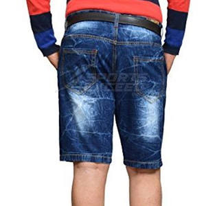 กางเกงยีนส์ขาสั้นผู้ชายคุณภาพสูง ซิปหน้า ผ้าฝ้าย 100% ลายเรียบ แห้งเร็ว ปรับแต่งได้ เหมาะสำหรับการฝึกซ้อมและสวมใส่ลำลอง - Product Image 2