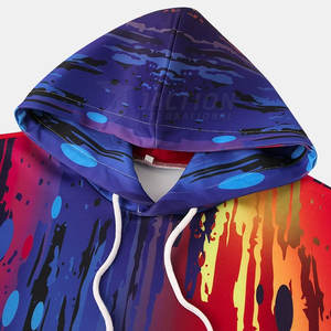 Sudaderas con capucha de sublimación básicas de algodón ligero Fabricantes de fábrica Sudaderas con capucha de sublimación básicas de poliéster de algodón - Product Image 3