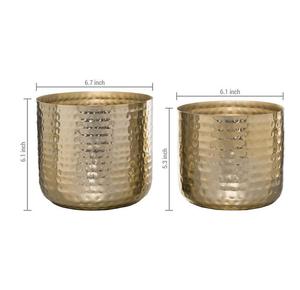 กระถางต้นไม้โลหะเคลือบนิกเกิลสำหรับสวนชุด2ชิ้น - Product Image 5