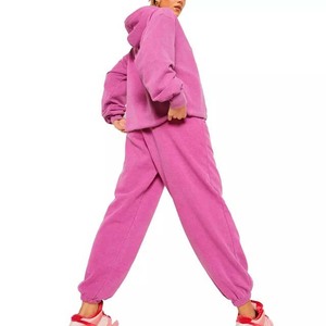 Tenue de survêtement élégante pour femmes 100% coton polaire de haute qualité pull-over décontracté grande taille survêtement femme 2022 - Product Image 2