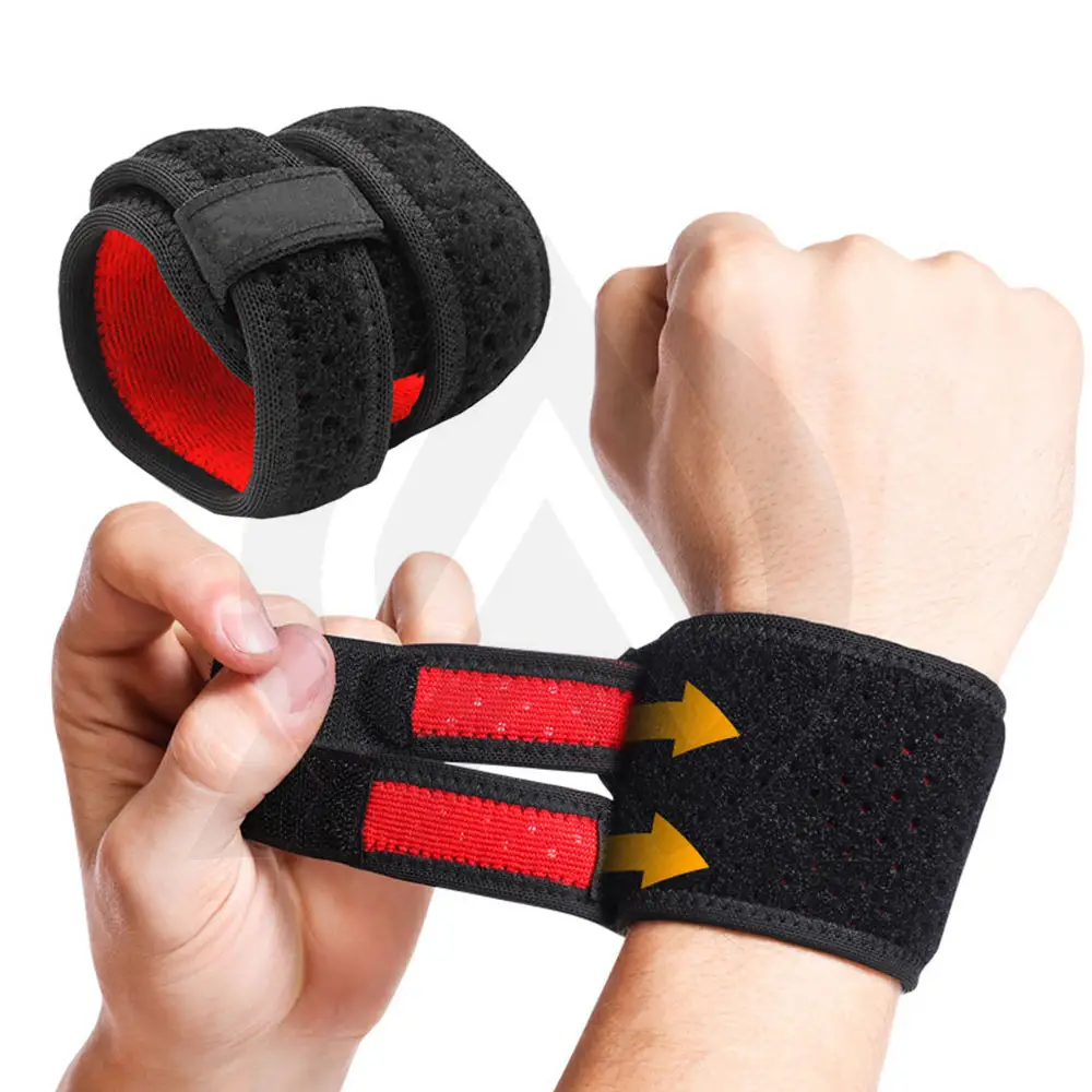 Kunden spezifischer Druck Wrist Wrap Fitness Training Gewichtheben Sport Handgelenk Support Band Daumen Handgelenk riemen
