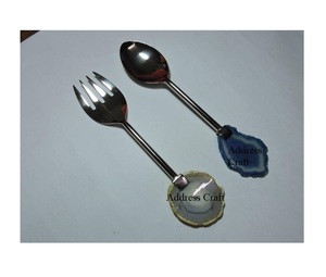 Herramienta de ensalada más Popular, servidor de ensalada de acero inoxidable 18/8, herramienta de cocina, cubiertos, herramientas de servicio personalizadas, cuchara para ensalada, vajilla - Product Image 2